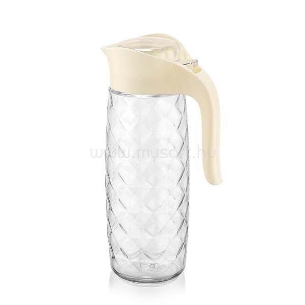 LUXPLASTIC IRIS C-00235 Amfora Crystal üvegkancsó 1.600ml, fekete vagy elfántcsont színű