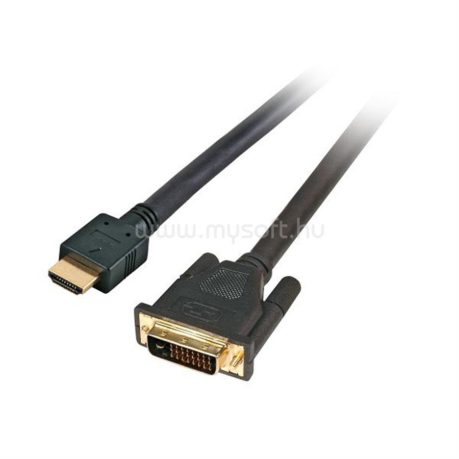 M-CAB High Speed HDMI to DVI-D 24+1 Cable, FULL HD, m/m, 2.0m, black, gold plated