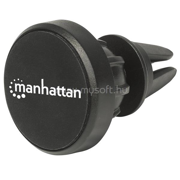 MANHATTAN autó szellőző rácsára rakható, mágneses telefon tartó (fekete)