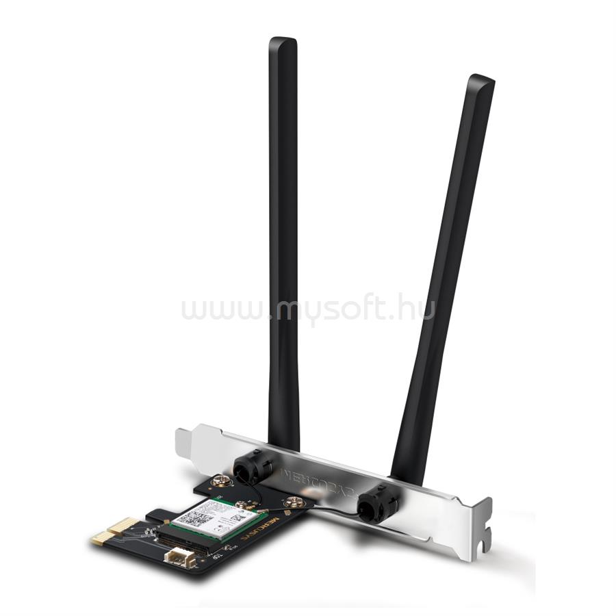 MERCUSYS MA80XE Wireless Adapter PCI-Express 5.2 Dual Band AX3000 Wifi 6 Bluetooth