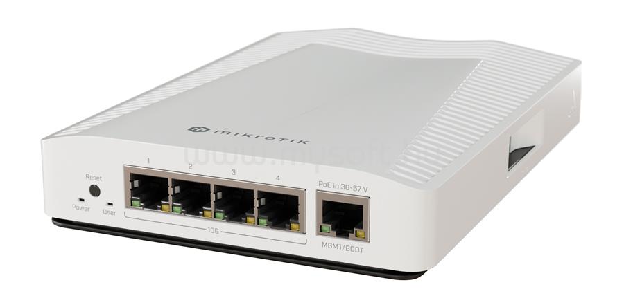 MIKROTIK CRS304-4XG-IN asztali switch, 4x10Gbit RJ45 port