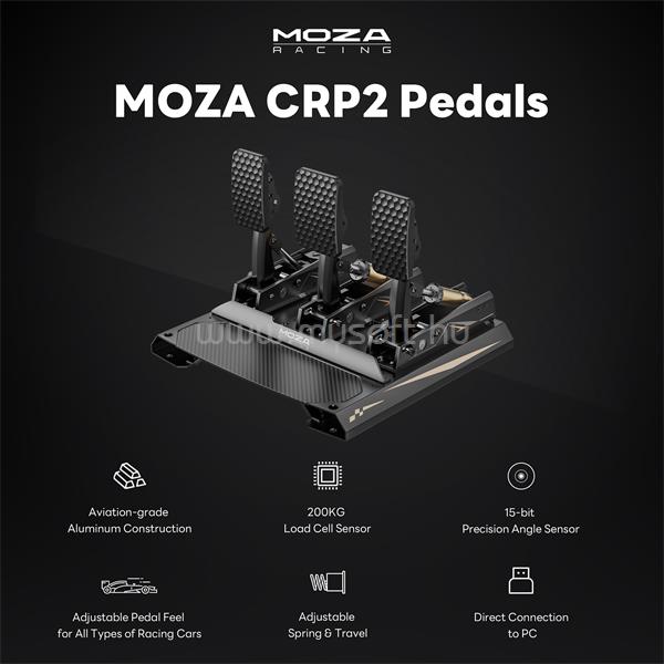 MOZA RACING kiegészítő - CRP2 Pedál szett (Load Cell)