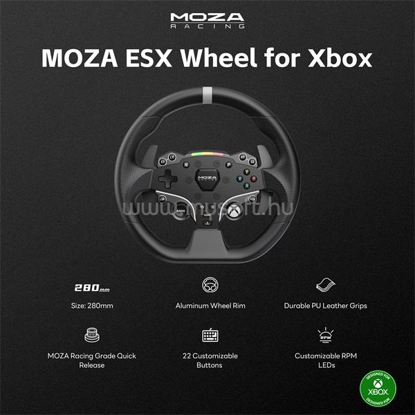 MOZA RACING kiegészítő - MOZA ESX Kormánykerék (XBOX, RGB, 11 inch)