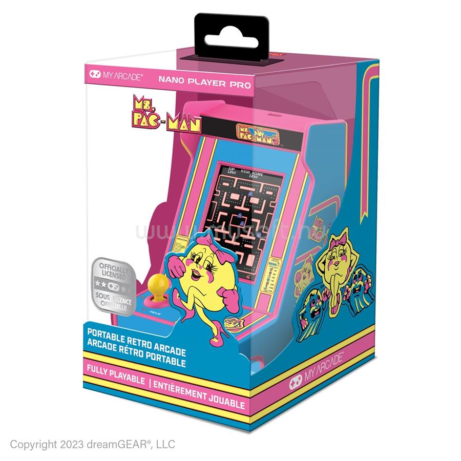 MY ARCADE Játékkonzol Ms.Pac-Man Nano Player Pro Retro Arcade 4.8" Hordozható, DGUNL-7023