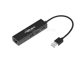 NATEC Dragonfly USB 2.0-ról 3 USB+RJ45 hub, fekete NHU-1413 small