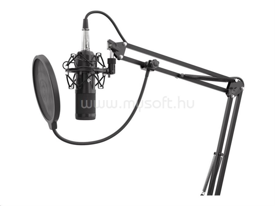 NATEC Genesis Radium 300 XLR karos mikrofon pop filterrel (fekete)
