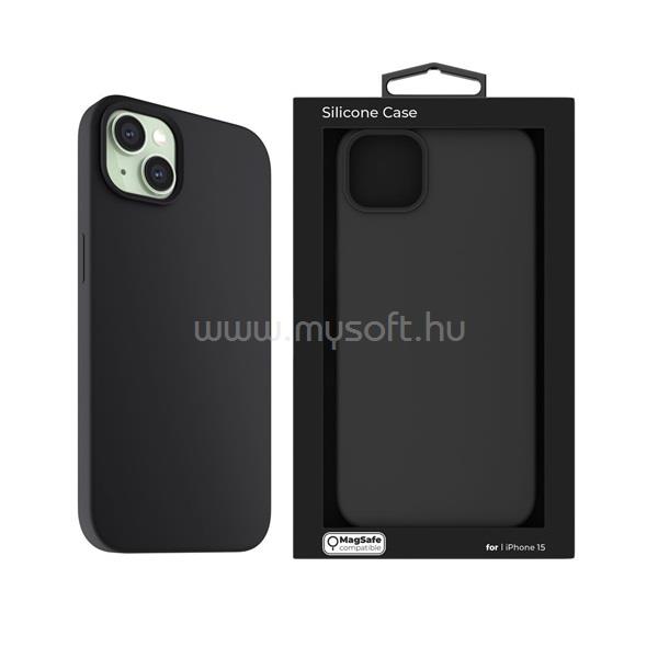 NEXTONE IPH-15-MAGCASE-BLACK iPhone 15 fekete szilikon MagSafe hátlap