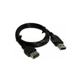 OEM USB-A 2.0 - USB-A 2.0 M/F adatkábel hosszabbító 0.6m fekete XUSBKAB2AAE06 small