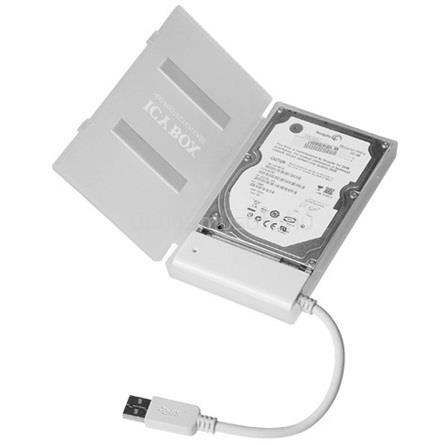 RAIDSONIC ICY BOX IB-AC603a-U3 SATA USB 3.0 A adapter + HDD box fehér