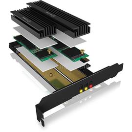 RAIDSONIC ICY BOX IB-PCI215M2-HSL M.2 NVME PCIe x4 adapter IB-PCI215M2-HSL small