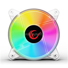 RAMPAGE Cooler 12cm - 6C-121 RGB (max 20,9dbA, 77,30 m3/h, ház hűtésre, RGB LED, fehér) RAMPAGE_34896 small