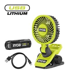 RYOBI RCF-120G 4V USB Lithium csíptethető ventilátor,  1x 2,0 Ah akkumulátor, töltő RYOBI_5133006143 small