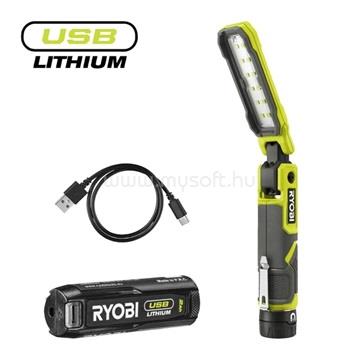 RYOBI RLI4-120G 4V USB Lithium lámpa, 1x 2,0Ah akkumulátor, töltő