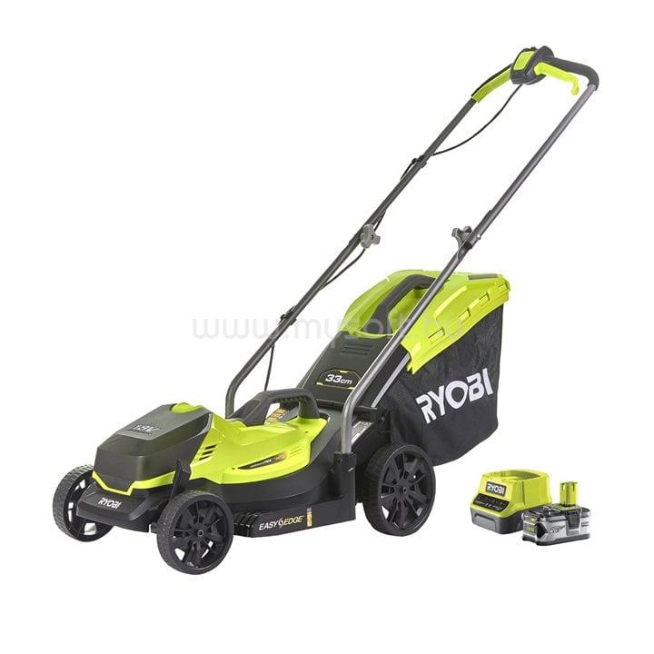 RYOBI RLM18X33B-40 18V One PlusT fűnyíró 33 cm vágási szélességgel, 1x 4,0 Ah akkumulátor, töltő