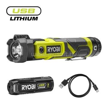 RYOBI RLP4-120G 4V USB Lithium lámpa lézerrel, 1x 2,0Ah akkumulátor, töltő