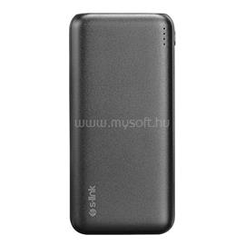 S-LINK G205 20000mAh powerbank (2xUSB, 18W Gyorstöltés QC3.0, Micro usb, Type-C, led, fekete) S-LINK_37411 small