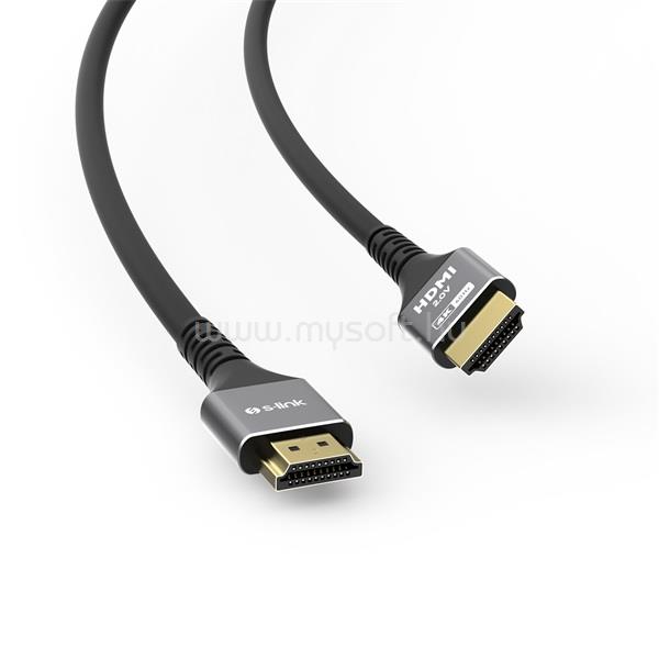 S-LINK Kábel - SLX-HD4K015 (HDMI2.0 kábel, 4K/60Hz, apa/apa, aranyozott, 1,5m)