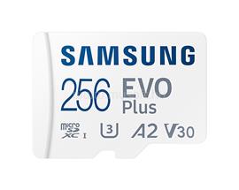 SAMSUNG MicroSD kártya - 256GB MB-MC256SA/EU (EVO PLUS, microSDXC, UHS-I, R160, adapter) MB-MC256SA/EU small