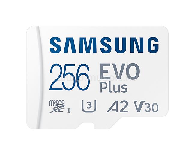 SAMSUNG MicroSD kártya - 256GB MB-MC256SA/EU (EVO PLUS, microSDXC, UHS-I, R160, adapter)