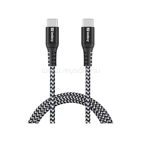 SANDBERG Töltőkábel, Survivor USB-C- USB-C Cable 1M