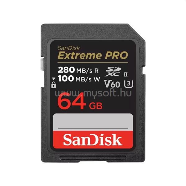 SANDISK 00215491 64GB SD Extreme Pro (SDXC Class 10 UHS-II U3) memóriakártya