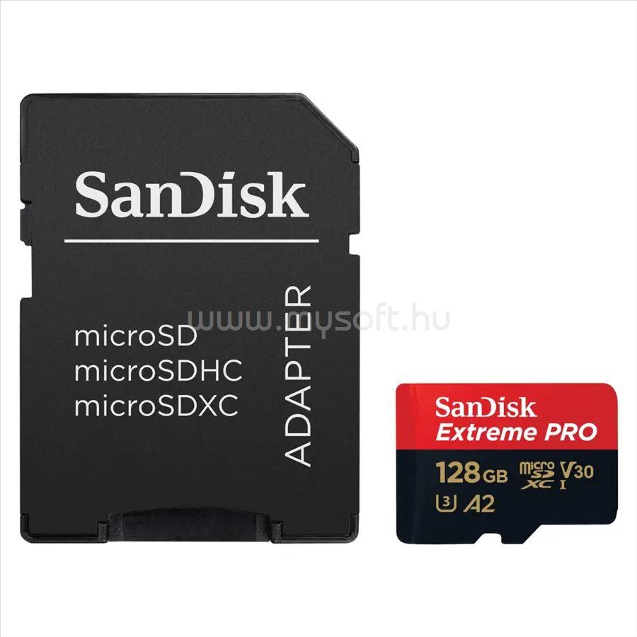 SANDISK 128GB Extreme Pro microSDXC A2 C10 V30 UHS-I U3 + adapter