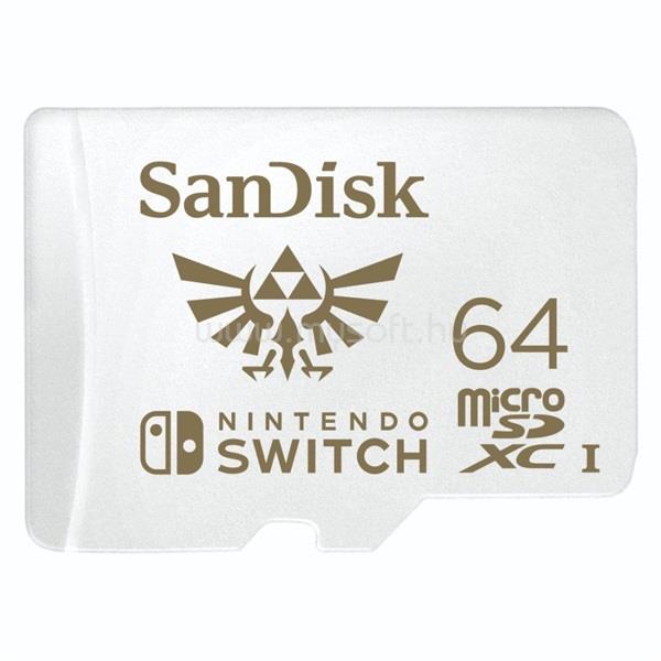 SANDISK 64GB SD micro (SDXC Class 10 UHS-I U3) Nintendo Switch memóriakártya