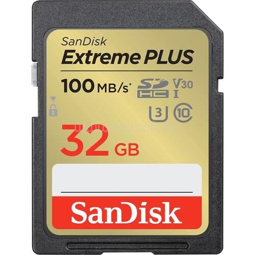 SANDISK EXTREME PLUS SDHC 32GB 100MB/S 60MB/S Class 10/UHS-I U3 V30 memóriakártya