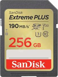 SANDISK EXTREME PLUS SDXC 256GB 190MB/S 130MB/S Class10 UHS-I U3 V30 memóriakártya SANDISK_SDSDXWV-256G-GNCIN small