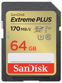 SANDISK EXTREME PLUS SDXC 64GB 170MB/S 80MB/S Class 10 UHS-I U3 V30 memóriakártya SANDISK_SDSDXW2-064G-GNCIN small