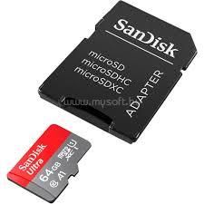 SANDISK ULTRA MICROSDXC 64GB + SD ADAPTER Class10 UHS-I memóriakártya SANDISK_SDSQUAB-064G-GN6IA small