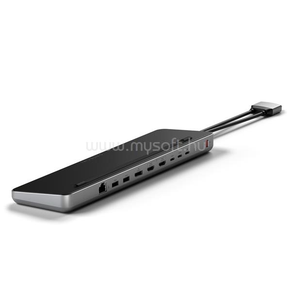 SATECHI ST-DDSM Dual Dock Stand NVMe SSD házzal szürke dokkoló