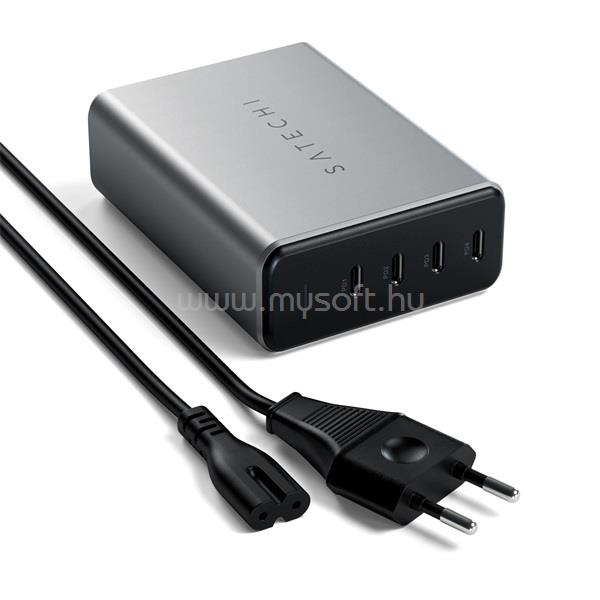 SATECHI ST-UC165GM-EU 165W 4xType-C PD GaN fekete hálózati töltő