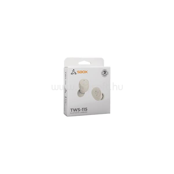 SBOX EB-TWS115BE BT EARBUDS FÜLHALLGATÓ + MIKROFON, (bézs)