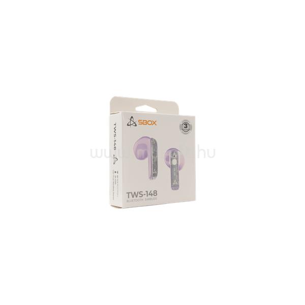 SBOX EB-TWS148U BT EARBUDS FÜLHALLGATÓ + MIKROFON, (lila)