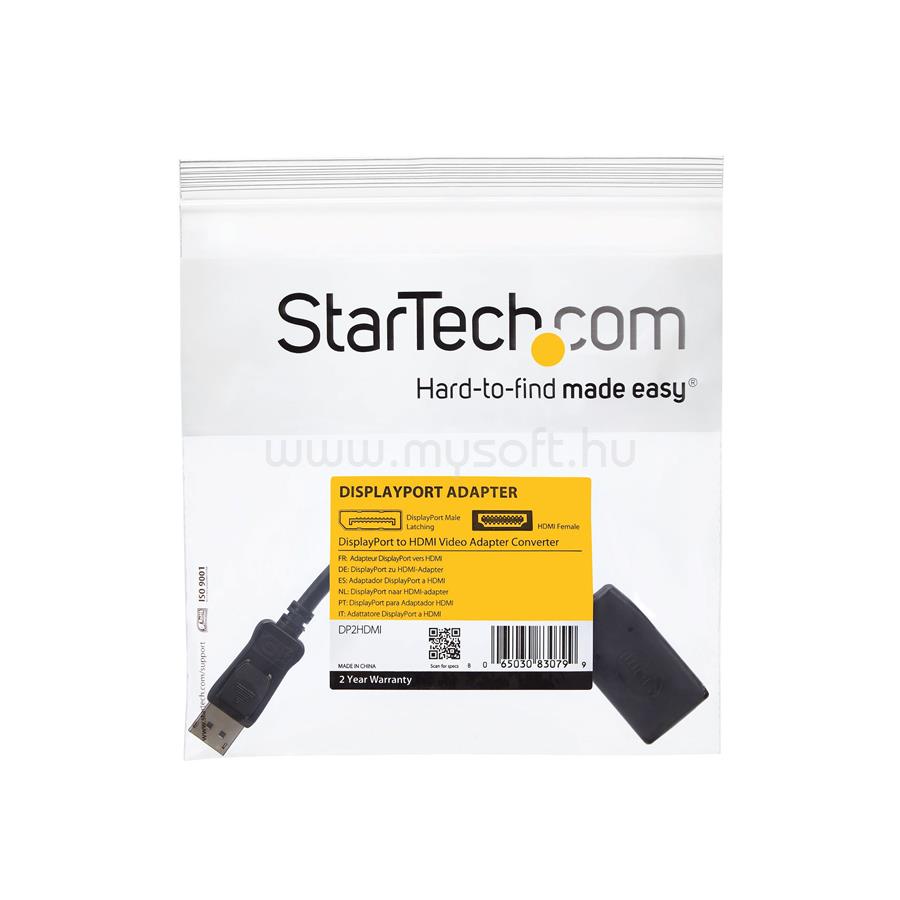 STARTECH.COM DisplayPort to HDMI Adapter 1080p