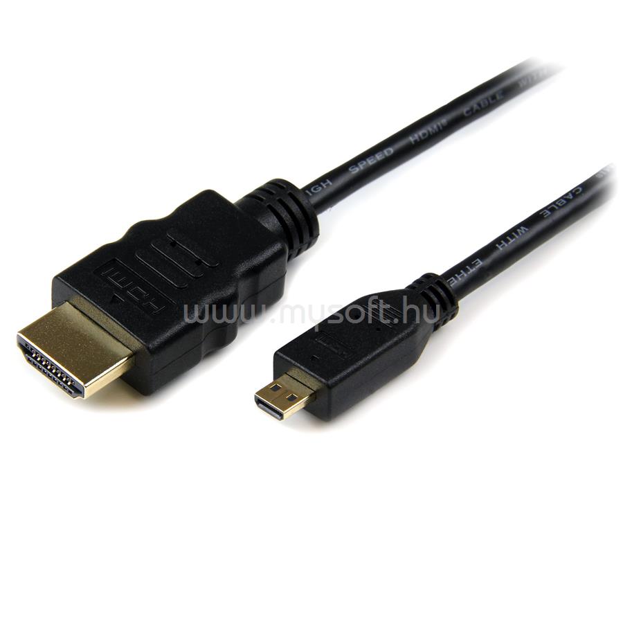 STARTECH.COM Micro HDMI to HDMI Cable with Ethernet 4K 30Hz 1m