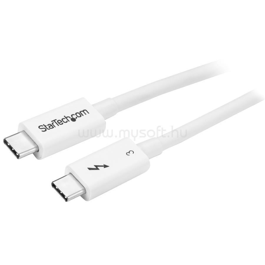 STARTECH.COM Thunderbolt 3 Cable, 40Gbps, 100W PD, 4K/5K White (0,5m)