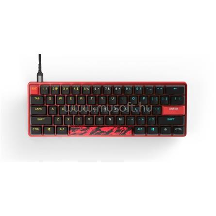 STEELSERIES Apex 9 Mini Faze Clan Edition gamer vezetékes  billentyűzet angol lokalizáció (feekete-piros)