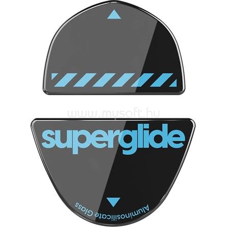 SUPERGLIDE Glass Skates for Logitech G303 Shroud Edition fekete