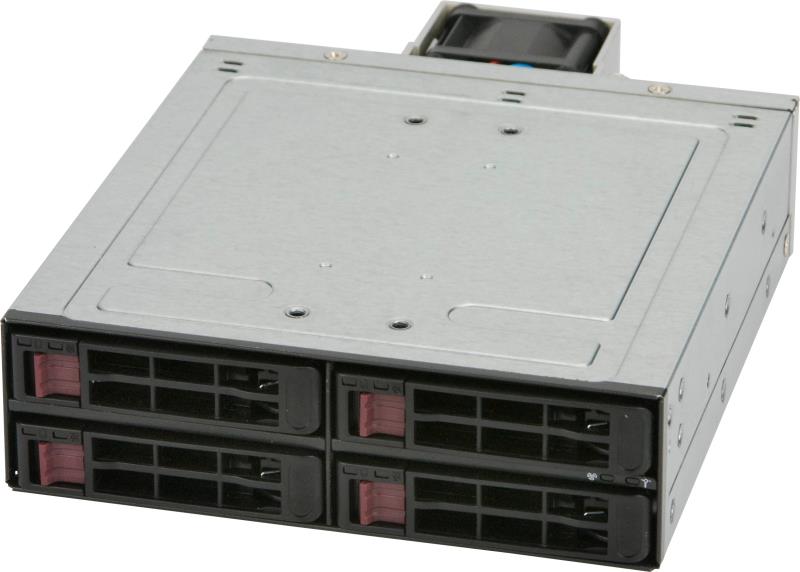SUPERMICRO CSE-M14TQC, Mobile rack, 4 x 2.5" hot swap SATA3 / SAS3 drives, 1 x 5
