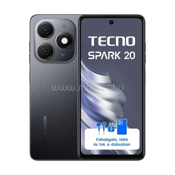 TECNO Spark 20 4G LTE Dual-SIM 256GB (fekete)