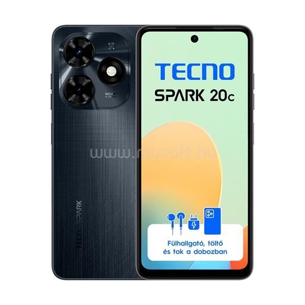 TECNO Spark 20C 4G LTE Dual-SIM 128GB (fekete)