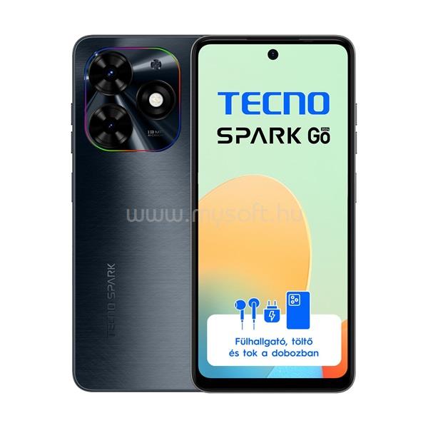 TECNO Spark Go 2024 4G LTE Dual-SIM 64GB (fekete)