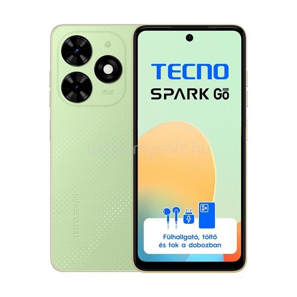 TECNO Spark Go 2024 4G LTE Dual-SIM 64GB (zöld)