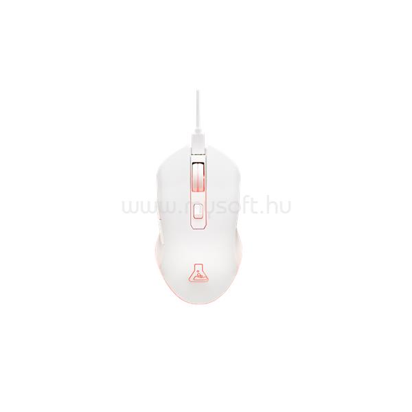 THE G-LAB KULT HELIUM WL W vezeték nélküli gamer egér (3200 DPI, 6 gomb, makro,  RGB LED, fehér)