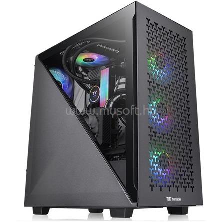 THERMALTAKE Divider 300 TG Air  fekete  (táp nélküli) ablakos ATX ház