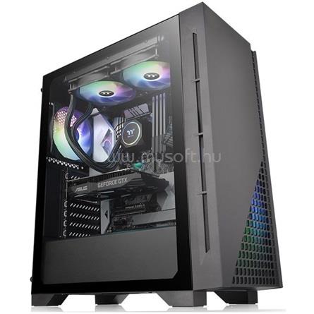 THERMALTAKE H330 Tempered Glass fekete (táp nélküli) ablakos ATX ház