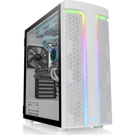 THERMALTAKE H590 TG ARGB Snow fehér (táp nélküli) ablakos E-ATX ház