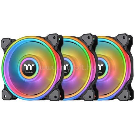 THERMALTAKE Riing Quad 14 RGB Radiator Fan TT Premium Edition 3 Fan Pack rendszerhűtő ventilátor fekete